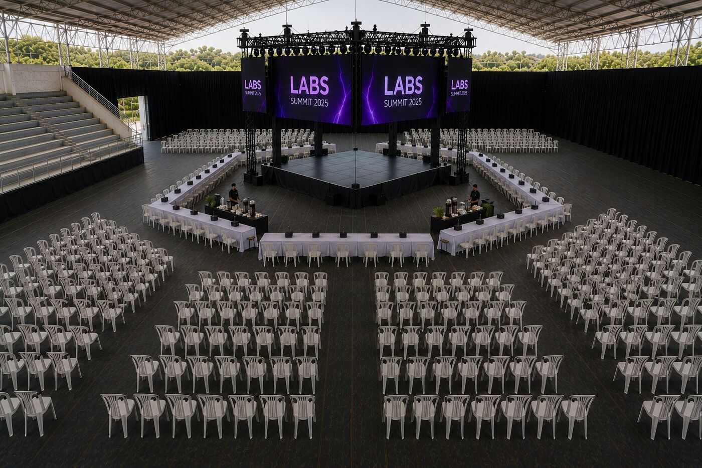 Render del auditorio principal